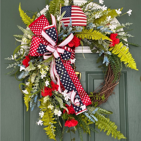 SOLD! Patriotic Wreath - Picture 2 of 2